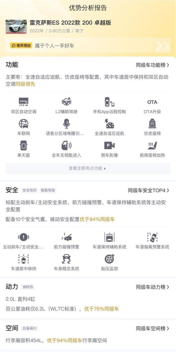 雷克萨斯ES 2022款 200 卓越版：20万元入手豪华座驾，性价比与舒适兼得