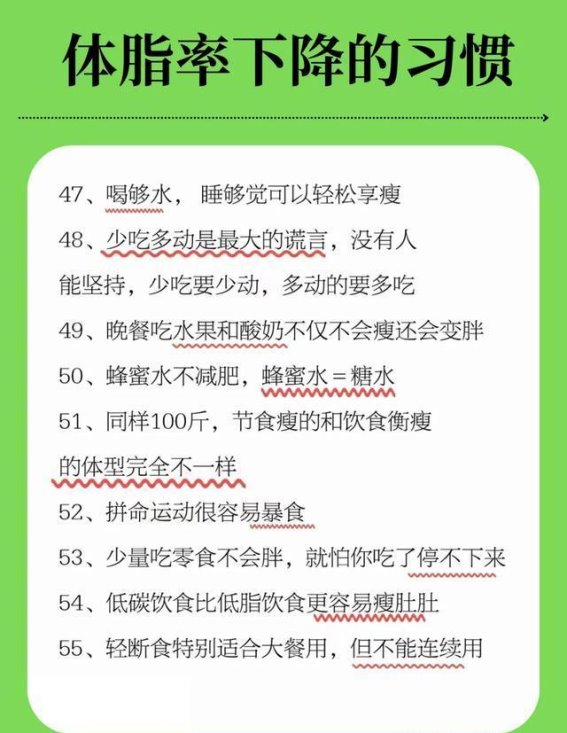 体脂管理：告别减重误区，这些日常小习惯才是关键