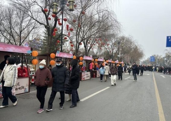 在济南明湖市集体验国潮魅力与现代科技交融的年味